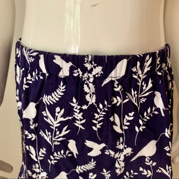 OSCAR DE LA RENTA Girls Cotton Poplin Bird Print Skirt Elastic Waist Ruffle Hem - Picture 6 of 16